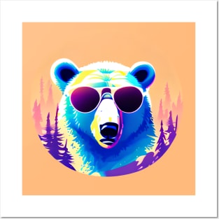 Polar Bear wearing Sunglasses Posters and Art